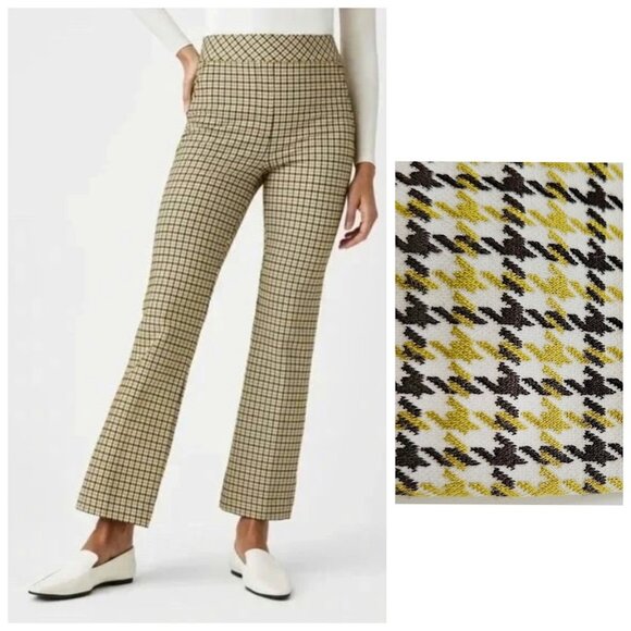 Spanx The Perfect Pant Kick Flare Dijon Houndstooth Jacquard 1X - Picture 1 of 13